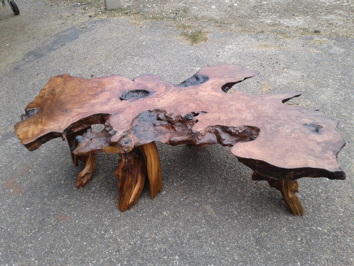 Unique Natural Organic Burl wood Flower and Display Table, Best in Class -  Schneible Fine Arts LLC